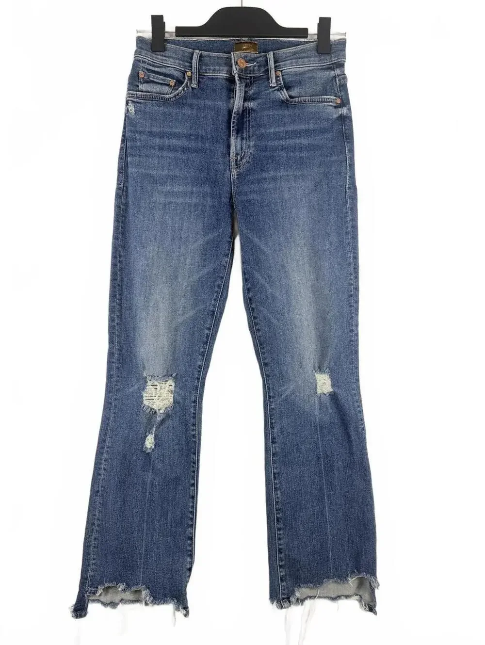 MOTHER The Insider Crop Step Fray‎ Stretch Jeans Dancing Coals High Rise Size 27